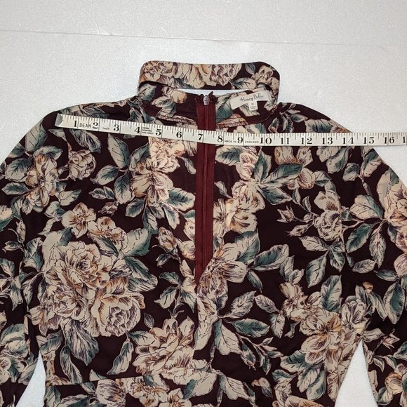 Honey Belle Floral Print Maxi Dress in Burgundy - Picture 11 of 15